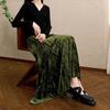 2025 Chinese Style Elastic Waist Fishtail Maxi Skirt for Women with Large Hem (Spring/Autumn Collection)