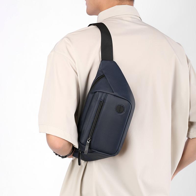 Mobile Phone Waist Bag Men's Wear-resistant Chest Bag Multi-compartment Crossbody Bag