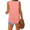 V Neck High Low Sleeveless Solid Color Tank Top For Women Stylish Women's Tops Casual Fashion Elegant Design Lightweight Comfortable Fit