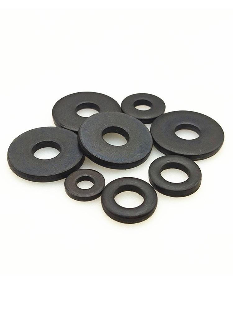Thickened Black Iron Flat Washer for Screws, Non-standard Round Design