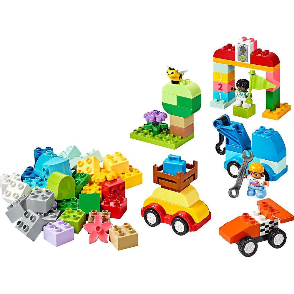 LEGO DUPLO Deluxe Container with Car and Truck Toy for Toddlers Ages 1-3 Building Blocks