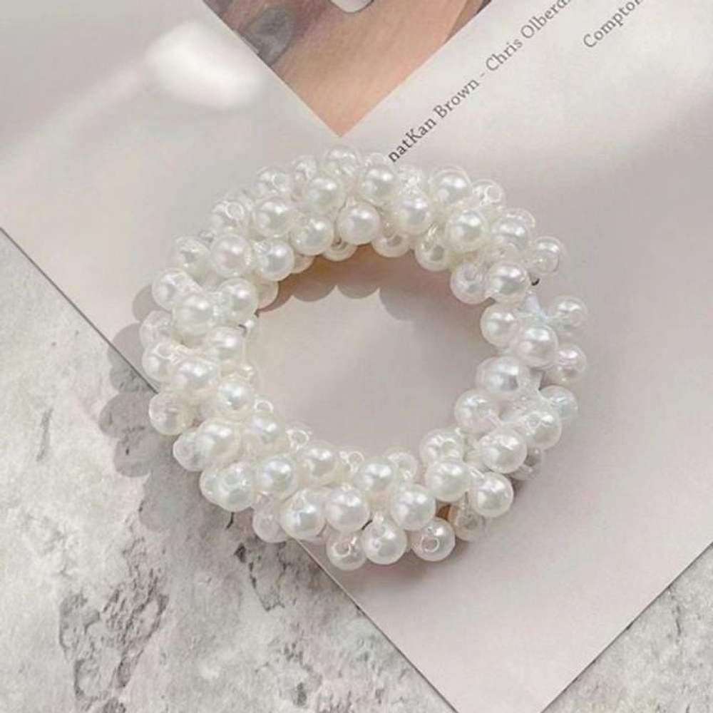 

Резинка для волос жемчужная лучшая эластичная простая повседневная простая пучок для волос