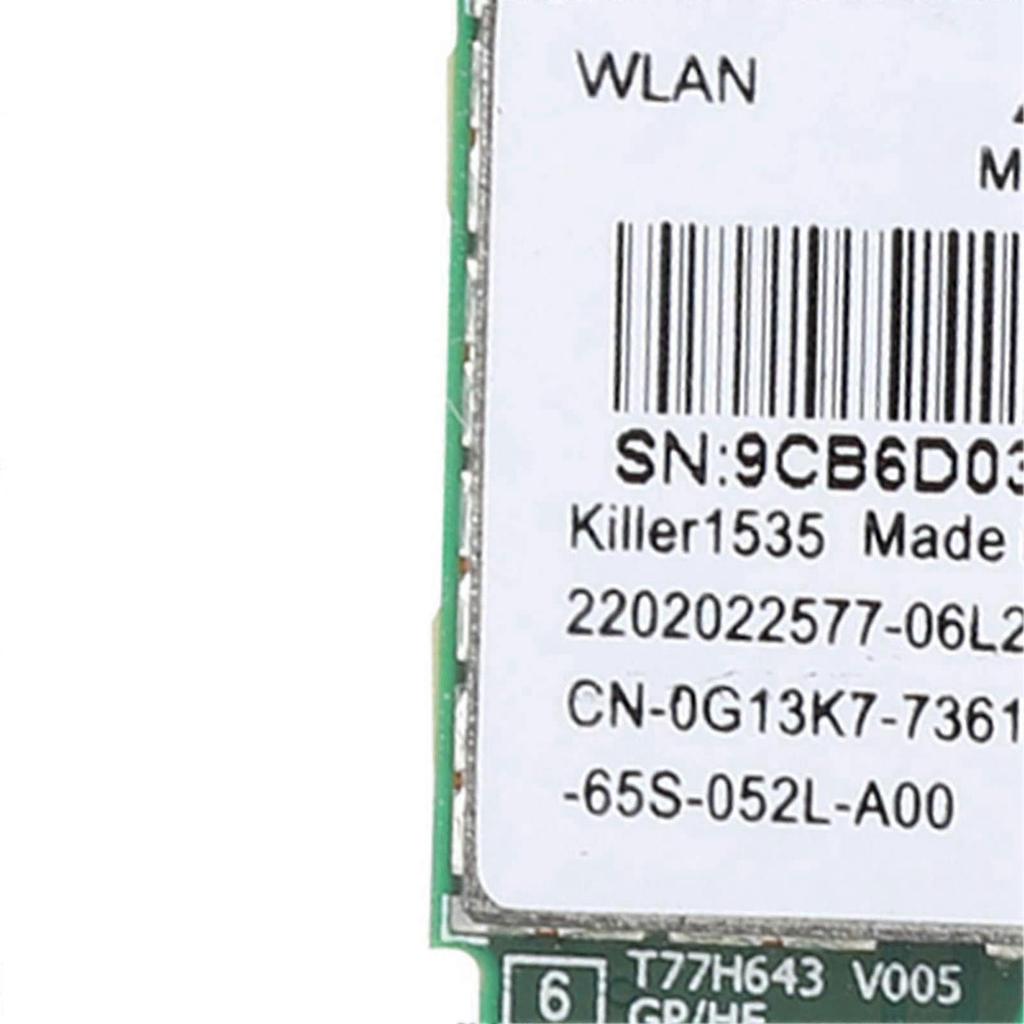 Killer 1535AC Dual Band 802.11ac NGFF M.2 867Mbps Bluetooth 4.1 Wireless Network Card for Gaming