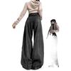 Women's Designer Wide-Leg Jeans - Spring/Autumn Loose Drape Straight Pants