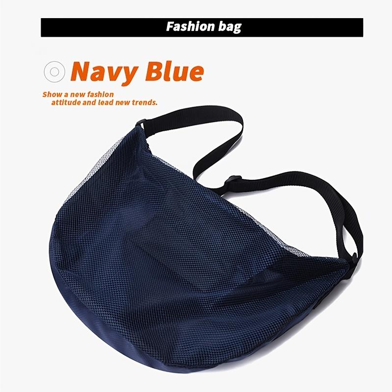 

Стильный органайзер для хранения баскетбольных, футбольных, волейбольных и других мячей - Встроенный карман для телефона, машинная стирка темно-синий