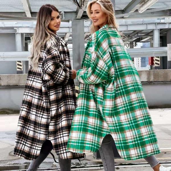 Camicetta da donna vintage alla moda con blocchi di colore a maniche lunghe allungata Blusas larghi capispalla dritti 2021 moda marea