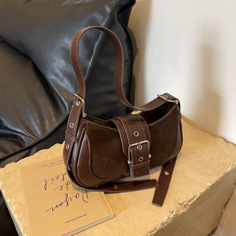 Today's Popular Niche Design Texture Bags, Autumn and Winter New Products, Retro Maillard Style Underarm Shoulder Crossbody Women's Bags
