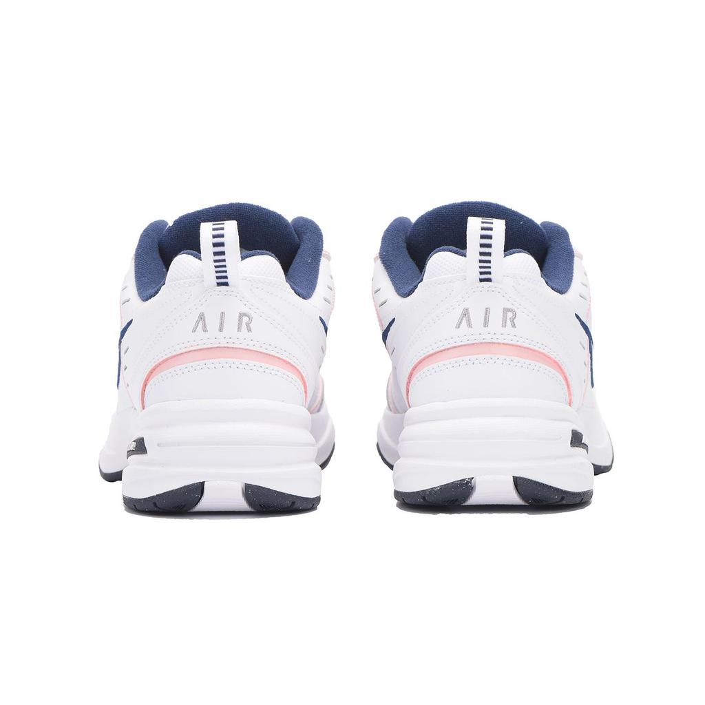 Nike Air Monarch 4 Slip Resistant, Abrasion Resistant, Height Increasing Low top Chunky Sneakers Unisex Pink Blue White 415445-102(Team32-SBOX)
