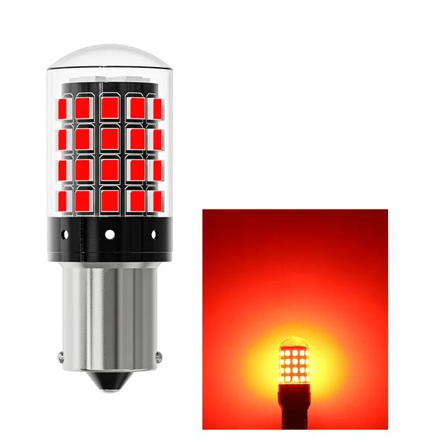 2PCS 1156 BA15S P21W BAU15S PY21W 7440 W21W P21/5W 1157 BAY15D 7443 White LED Bulbs 54smd CanBus Lamp Reverse Turn Signal Light