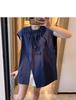 White Design Short-sleeved Irregular Shirt Blouse New Women's 16-year Summer Split-ended Blouse
