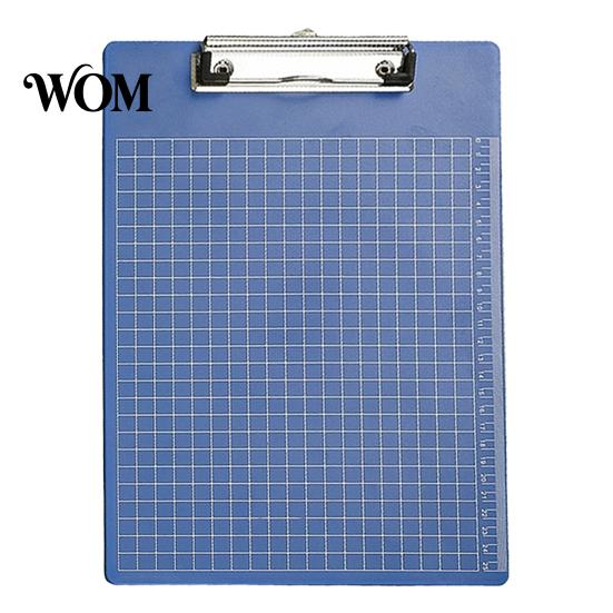 Office Supply Clipboard with Scale A4 File Folder, Reinforced Metal Clip And Clear Durable Folder Ruler, Portable Document Writing Pad, for