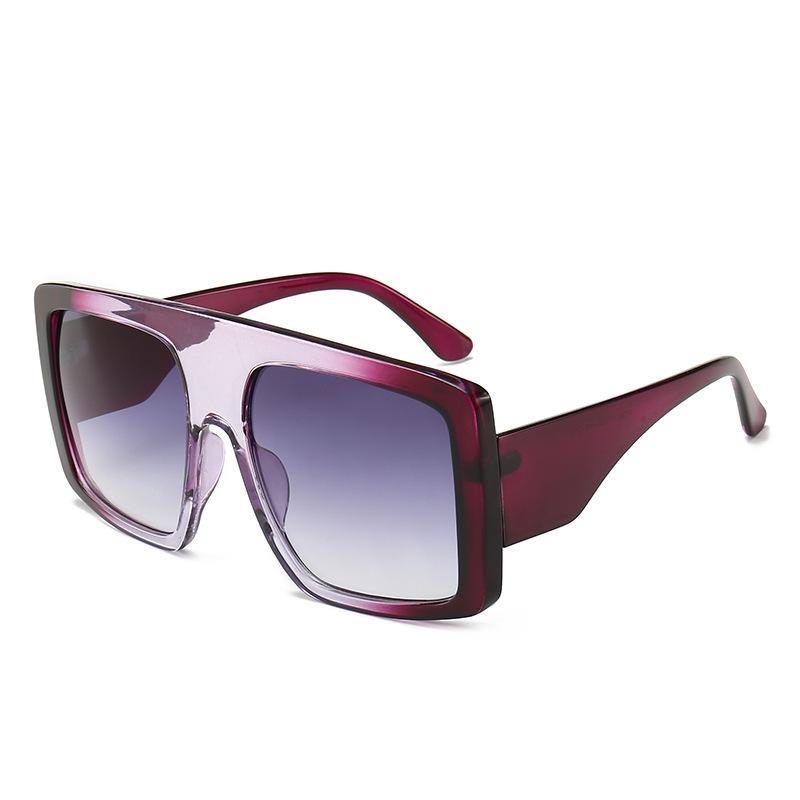 European And American Trends Fashion Big Frame Sunglasses Internet Celebrities Same Contrasting Sunglasses ready stock