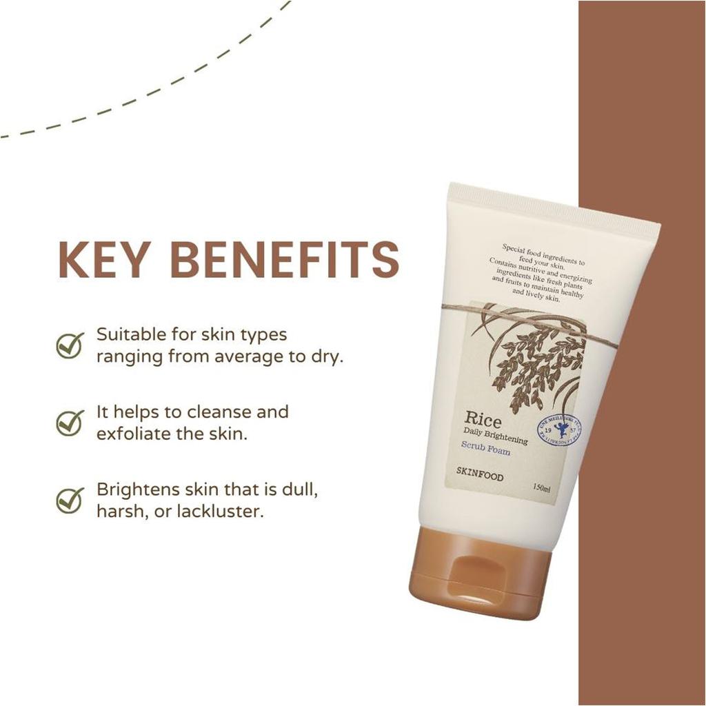 Skinfood Rice Daily Brightening Scrub Foam 150ml