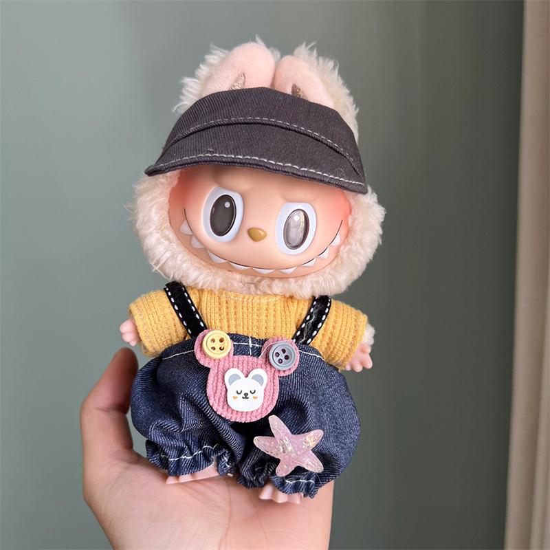 Mini Doll'S Clothes Outfit Accessories For Plush Vinyl Labubu Doll Cotton Doll Replacement Suit Only Clothing For Kids Gift