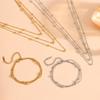 Beaded Chain Titanium Steel Multilayer Jewelry Set - Colorfast Stackable Three-Layer Design