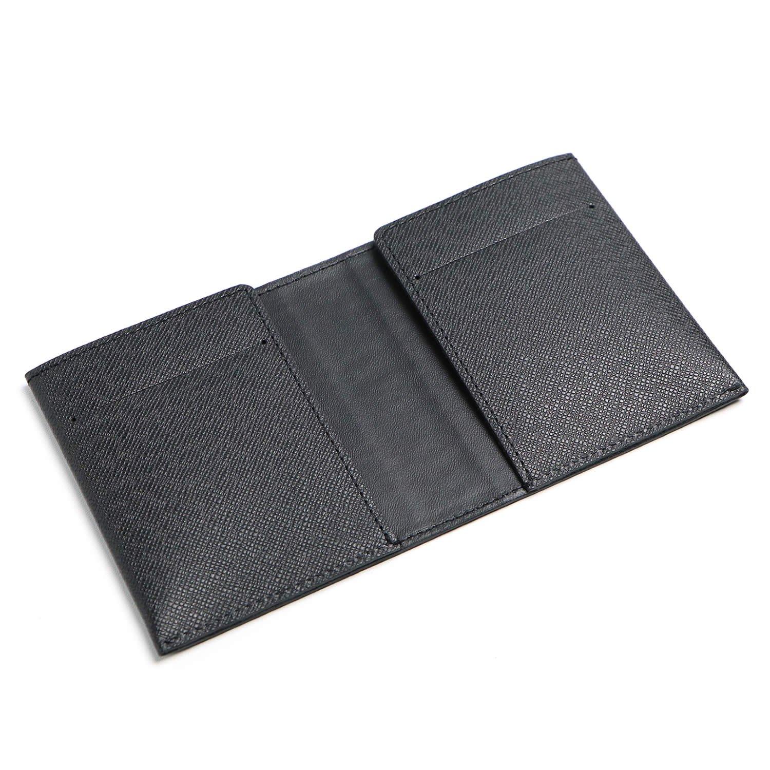 

Зажим для денег Leather Craftsman flatII из натуральной кожи, тонкие ножницы для купюр VR011 ABK для мужчин (Все черное)