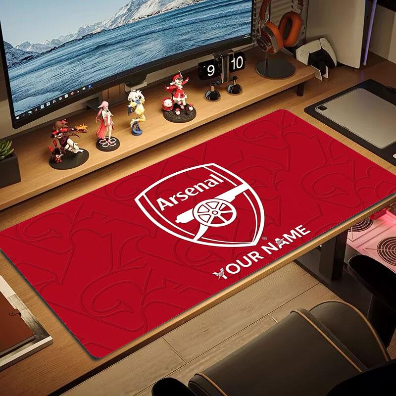 Arsenal F Anpassat Namn Stor Storlek Musmatta Stor Spelbord Kudde Halkfri Bärbar Dator Surfplatta Stor Musmatta XXL Mat Mini PC Spelmatta Med Låst Kant