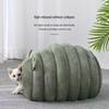 Four Seasons Enclosed Cat Bed - Cozy, Washable Caterpillar Nest for Deep Sleep