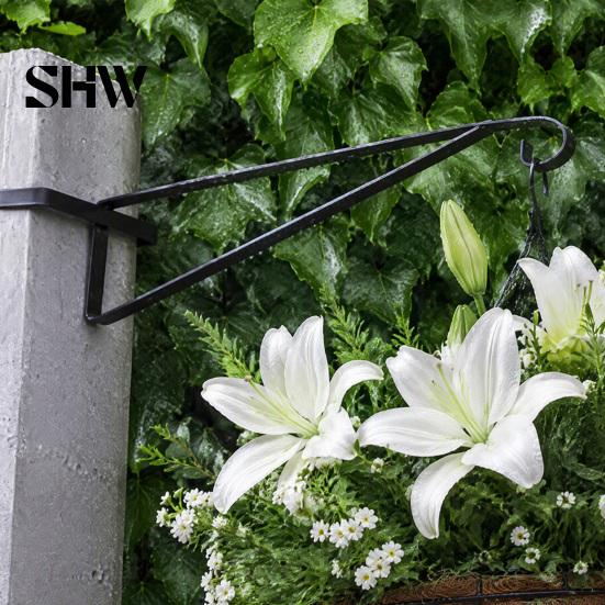 Outdoor Decorative Hook 4PCS Metal Plant Hanger Bracket, Wall Mounted Vertical Hooks, Garden Decor Accessories Strong Load-bearing Capacity