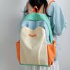 Casual backpack junior high school female student schoolbag ins large capacity couple travel backpack high value contrasting color backpack