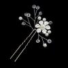 1 Piece Satin Flower Pearl Crystal Hairpin, Forest Fairy Style, Suitable for Bridal Look / Daily Updos / Party Wear