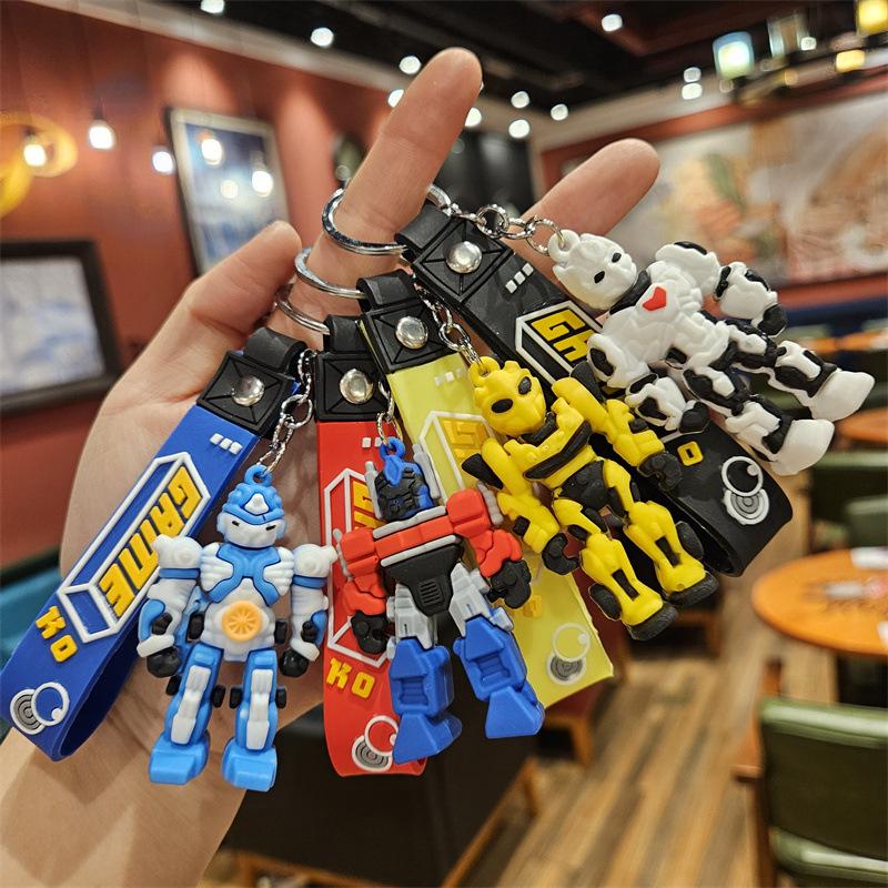 Internet-Berühmtheit Cartoon-Puppe Schlüsselanhänger Taschenanhänger Studentenanhänger Niedlicher PVC-Schlüsselanhänger Paar Auto Schmuck