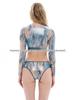 Women's Russian Mesh Tankini Swimsuit with Sun Protection