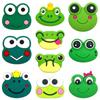 Ensemble de Charms Crocs Grenouille de Dessin Animé: 10 pièces d'accessoires de chaussures en PVC souple