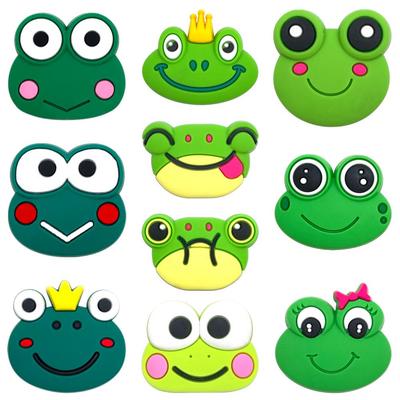 Cartoon Frog Crocs Charms Set: 10pcs Soft PVC Shoe Accessories