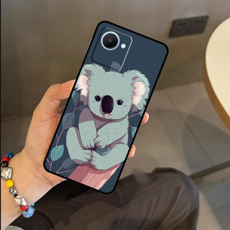 Cute Australia Koala Art Case For Realme C65 C67 C61 C53 C55 C51 C25 C63 C71 C75 GT6 GT7 Pro 11 12 13 14 15 Pro Plus