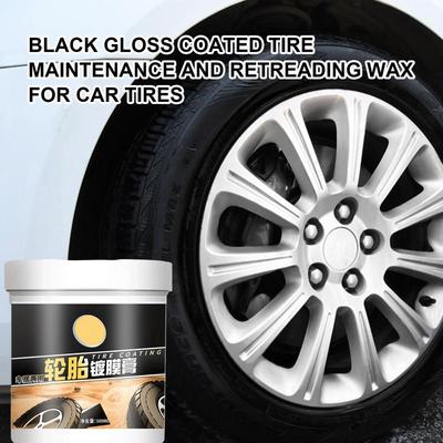 Pasta de abrillantado para neumáticos de coche, color negro cristal, con acabado brillante, protección solar, accesorios para SUV y minicoches.
