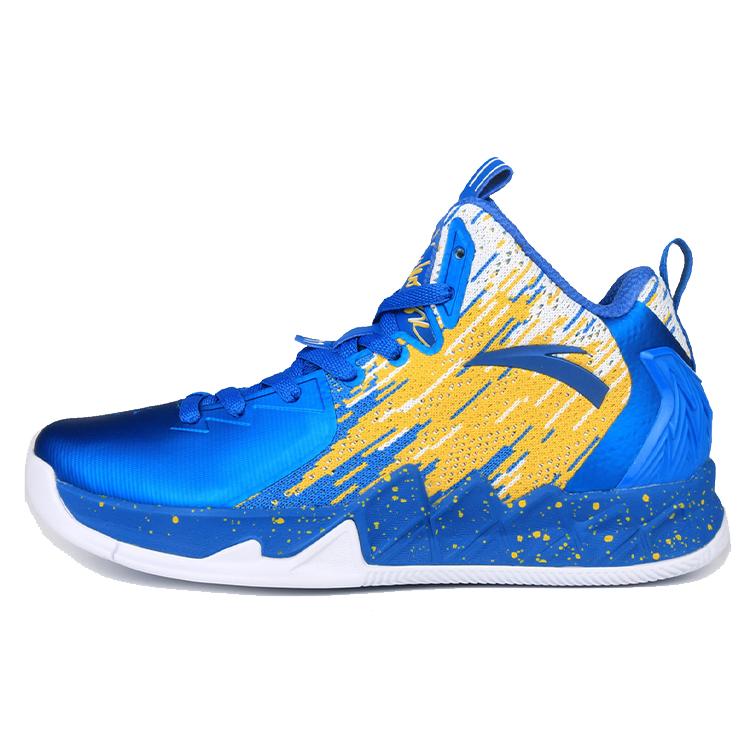 New Anta KT2 Cushioning, Slip Resistant, Abrasion Resistant, Breathable Low Top Basketball Shoes Men's Blue Yellow 11721101-3