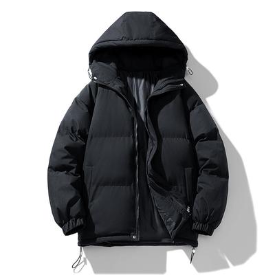 Winter katoenen gewatteerde jas Heren broodkleding met capuchon Koppels Verdikte katoenen gewatteerde losse casual katoenen gewatteerde jas Warme jas