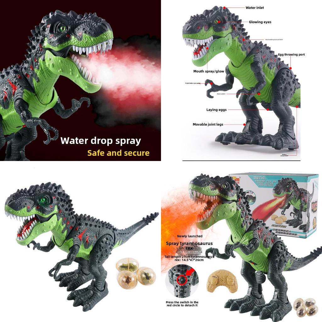 Remote Control Spray Dinosaur With Egg Laying And Projection For Childrens Gift