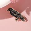 Raven Enamel Brooch, Fashion Decorative Brooch, Badge Pin, Apparel Accessories, Jewelry Gifts