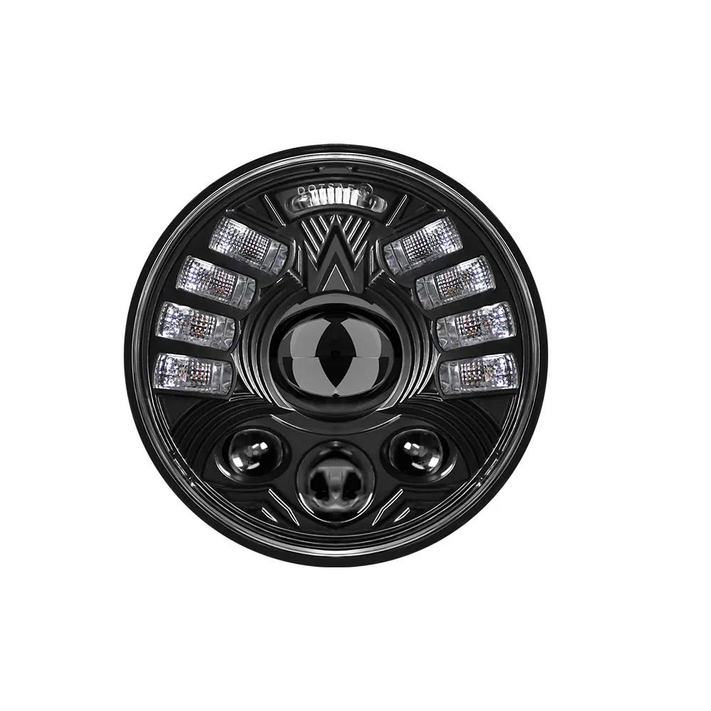 

MONDEVIEW R17 H4 5.75 faretto del motociclo 38000LM luce di marcia diurna blu matrice 380W luce di lavoro dell automobile