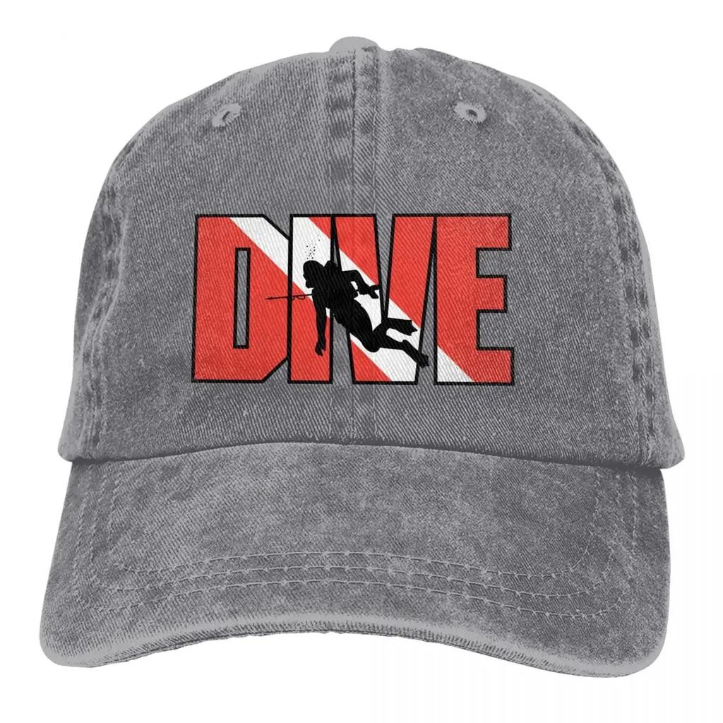 Dive Scuba Diving Multicolor Hat Peaked Men Women's Cowboy Cap Red Baseball Caps Personalized Visor Protect Hats