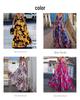 Women's 2024 Summer V-Neck Print Corset Party Dress with Full Skirt