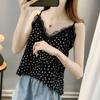 Plus Size Lace Patchwork V-Neck Camisole - Korean Style Sleeveless Top