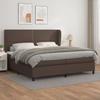3142738 vidaXL Postel boxspring s matrací Bílá 180x200cm Umělá kůže