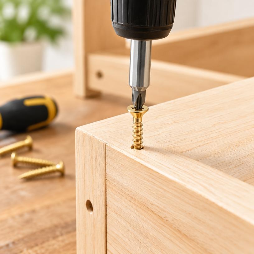 Brass Countersunk Cross Recess Self-Tapping Screw M3.5*30