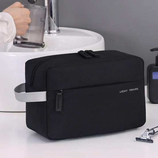 Wasserdichte Reise-Kulturbeutel für Männer Frauen Weit zu öffnende aufblasbare Kosmetik-Make-up-Organizer-Tasche mit Griff für Shampoo Conditioner Make-up-Zubehör