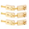 6PCS Guitar Saddles with Roller Bridge Guitar Repair Parts (Gold)