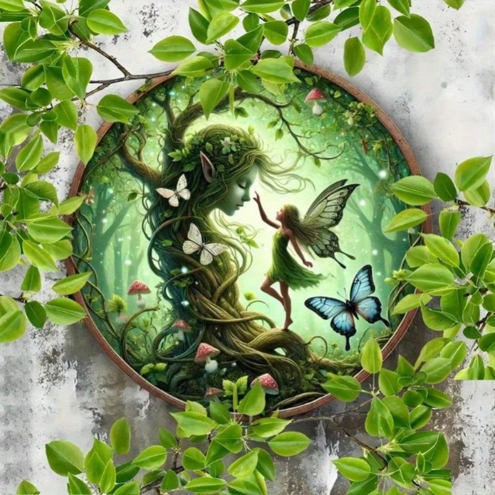 Metal Wall Art Mystical Garden Decor Fairies Butterflies Mushrooms