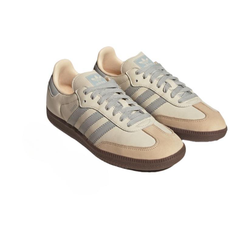 Adidas Originals SAMBA OG Abrasion Resistant Low Top Skateboard Shoes Women's Beige Sneakers JH7299