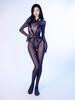 Sexy Women Oil Glossy Shiny Elastic Bodysuit Bandage Open Crotch Sexy Tights Jumpsuits Cosplay Maid Leotard With Rope Cord