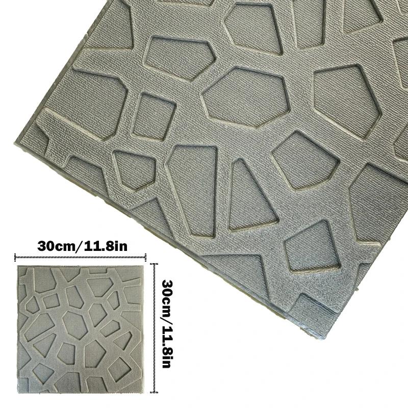 12 piezas Pegatinas de Pared 3D Paneles Decorativos Adhesivos de Espuma Decoración Hogar Dormitorio Sala de Estar Baño Niño Creativo Papel Pintado Impermeable