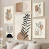 Boho Abstract Line Girl Geometric Color Block Wall Art Canvas Painting Nordic Posters Prints Wall Pictures for Living Room Decor