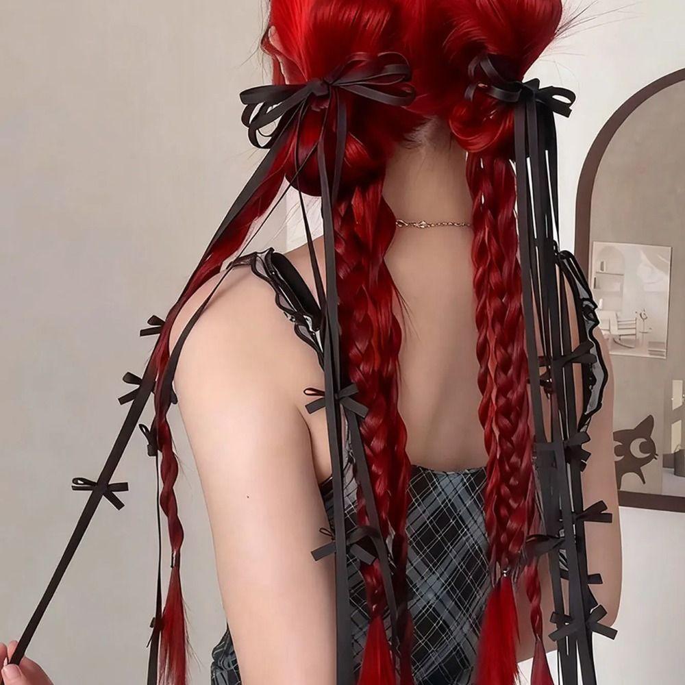 Tassel Balletcore Bow Hairpin Harajuku Bowknot Barrettes  Female Hair Accessories