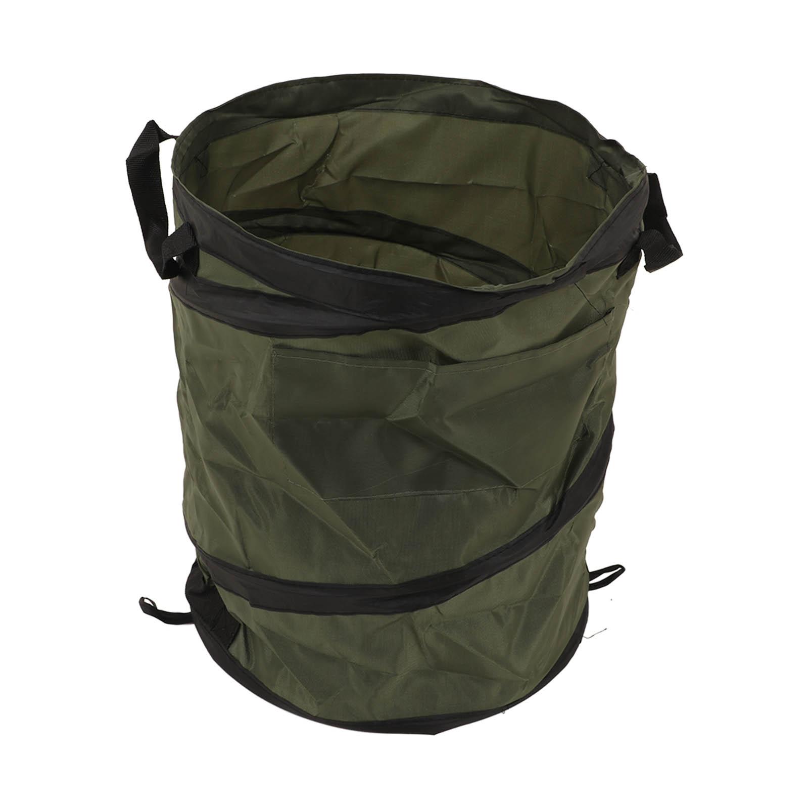 

Camping Trash Can Portable Car Folding Green Strong Bearing Capacity Bottom Handle Collapsible